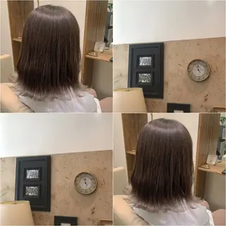 ミディアム カラー 【完全個室】髪質改善 暖色カラー/山崎唯奈のヘアスタイル