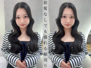 ロング 韓国🇰🇷レイヤー 映える顔周り🩷のヘアスタイル