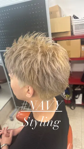 ショート カラー メンズ メンズ専門/阿部修士 カットモデル募集中のヘアスタイル