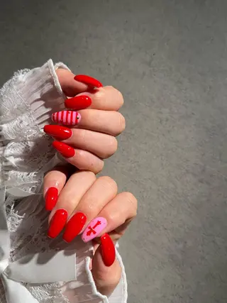 ネイル I-nailロング /ワンホン/キラキラのネイルデザイン