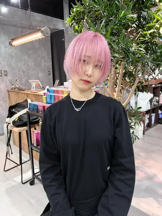 ショート カラー エフェクトブリーチ/ 大阪/タカハシユウキのヘアスタイル