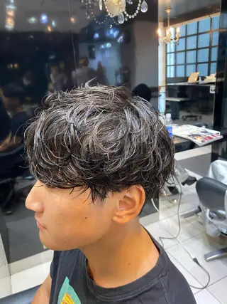 ショート パーマ メンズ メンズ特化🔥 アサオカカズキのヘアスタイル