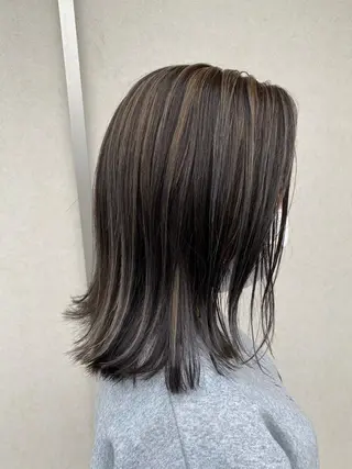 ミディアム カラー 渡辺　亮/ 白髪ぼかし/髪質改善のヘアスタイル