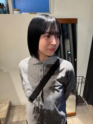 ミディアム カラー fubuki🪷 似合わせカットカラーのヘアスタイル