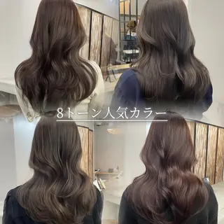 ロング カラー 新宿/韓国ヘア/ 髪質改善ストレートのヘアスタイル