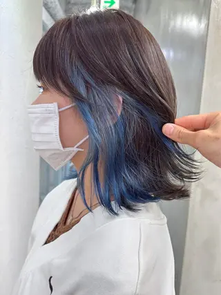 ミディアム カラー ブリーチダブルカラー 【koide】のヘアスタイル