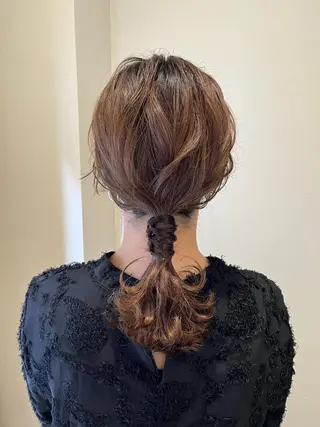 ミディアム ヘアアレンジ サソウ ユリエ🥥のヘアスタイル