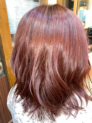 ミディアム カラー パーマ ヘアアレンジ メンズ キッズ ネイル マツエク・マツパ 🌈髪質改善・美髪矯 正・平野瀬乃🌈のヘアスタイル