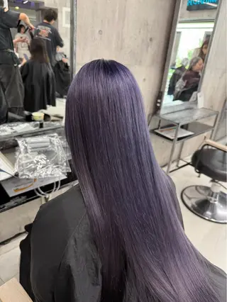 ロング カラー メンズ ☁️かずき☁️青.紫 推し活カラー💫のヘアスタイル