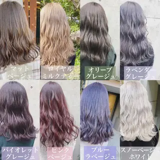 ミディアム カラー ヘアアレンジ TAKUMAブリーチ /切りっぱなし🪽のヘアスタイル
