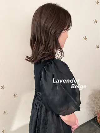 ミディアム カラー 市川 千夏のヘアスタイル