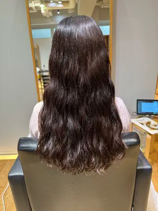 ロング 大人可愛い♡コテ巻き パーマ🌼杉田 萌恵のヘアスタイル