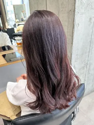 セミロング カラー ヘアアレンジ/柔らか 艶カラー/AKARIのヘアスタイル