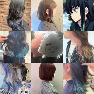 ロング カラー 推しカラー オタク美容師 山本のヘアスタイル