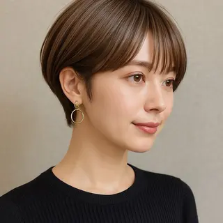 ショート 小顔ショート/透明感 カラー/チサトのヘアスタイル