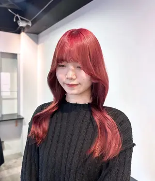 ロング カラー こまつ まりやのヘアスタイル