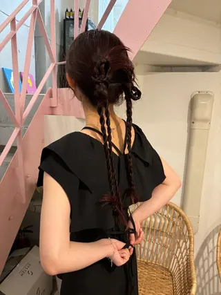 ロング カラー ヘアアレンジ 倉田 光希のヘアスタイル