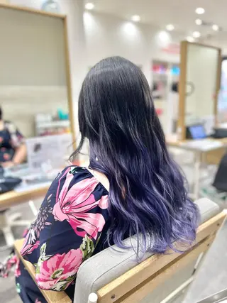 ロング カラー 太白区/白髪ぼかし ハイライト/千葉達人のヘアスタイル