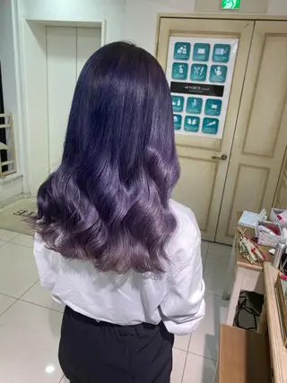 ロング カラー ヘアアレンジ 透明感カラー 古山 結季🌙🖤のヘアスタイル