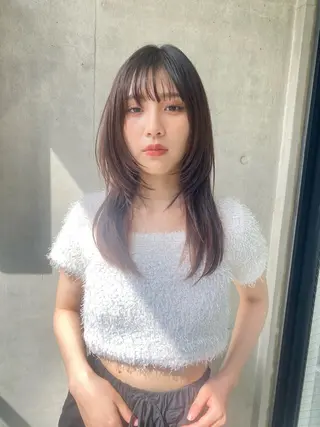 ロング カラー ヘアアレンジ 🎀韓国レイヤー 🇰🇷mireiのヘアスタイル
