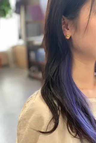 ロング メンズスタイル バレイヤージュ　齋藤のヘアスタイル