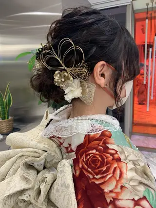 ロング ヘアアレンジ 平野 優奈のヘアスタイル