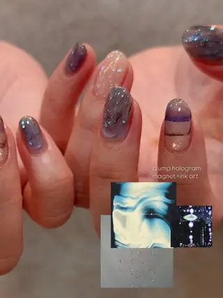 ネイル なんば堀江/育爪施術 ニュアンス✻Kaphのネイルデザイン