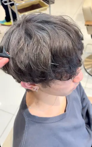ショート 本厚木パーマ&ブリー チMEN'Sショートのヘアスタイル