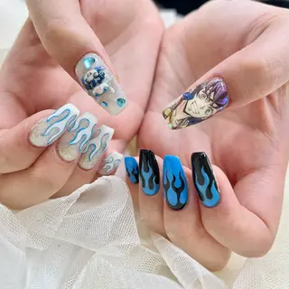 ロング 池袋痛ネイル Nok. 渡辺のネイルデザイン