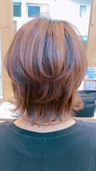 ミディアム カラー 林 エリのヘアスタイル