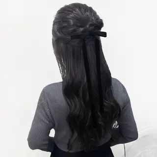 セミロング カラー ヘアアレンジ 宮岡シノ /戸田公園徒歩2分のヘアスタイル