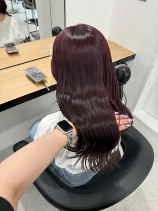 ロング カラー ヘアアレンジ AYUMI/赤み消し /ブラウンカラーのヘアスタイル