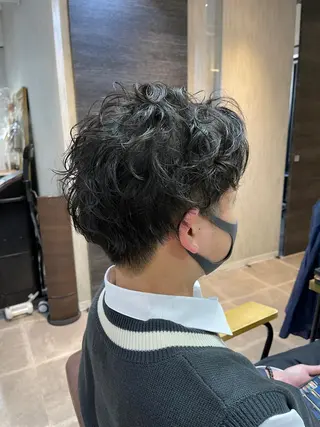 ショート パーマ メンズ 髪質改善/ストレート /半個室/大岡輝己のヘアスタイル