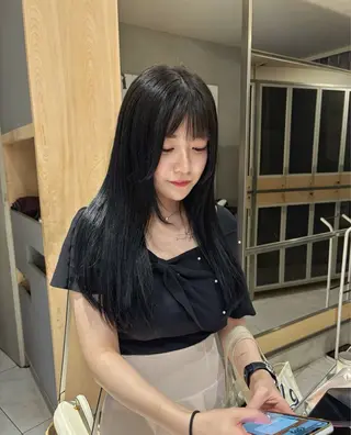 ロング カラー ヘアアレンジ 艶髪/レイヤーカット 🐣misakiのヘアスタイル