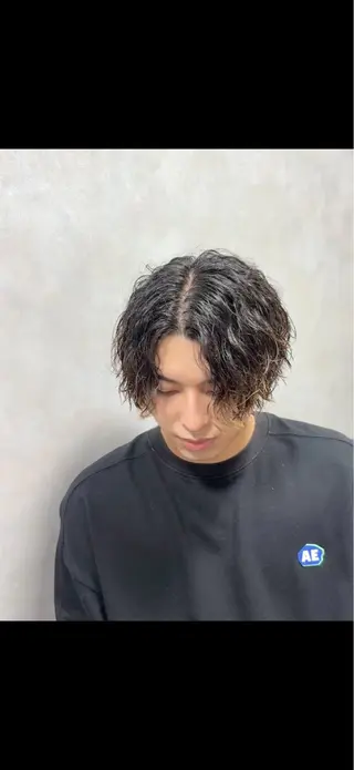 セミロング パーマ メンズ メンズパーマ特化 美容師kouyaのヘアスタイル
