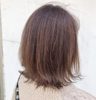 ミディアム カラー パーマ ヘアアレンジ 【白髪ぼかし 専門GBG】自由が丘のヘアスタイル