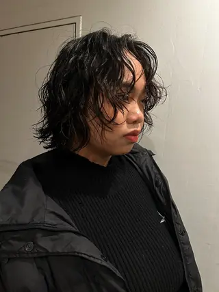 ショート パーマ 心斎橋/レイヤー/ ブリーチ/モエのヘアスタイル