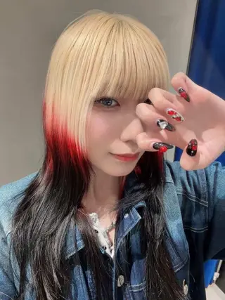 セミロング カラー Selenehair 三条本店のヘアスタイル