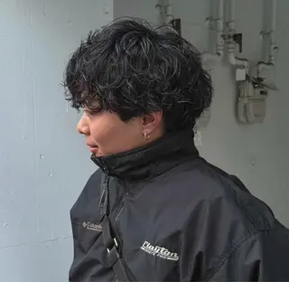 ショート パーマ メンズ 平井 颯斗のヘアスタイル