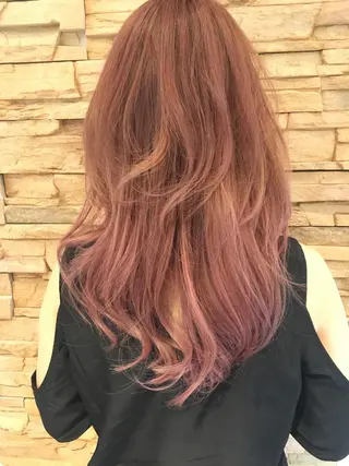 セミロング カラー ヘアアレンジ きむえり/髪質改善 /うねり広がり改善のヘアスタイル