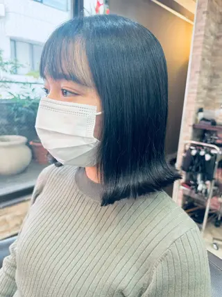 ミディアム 髪質改善池袋𓊆 大士𓊇ダブルカラーのヘアスタイル