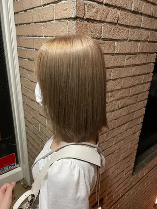 カラー 🔥コテ巻き風 ボブパーマ🔥のヘアスタイル