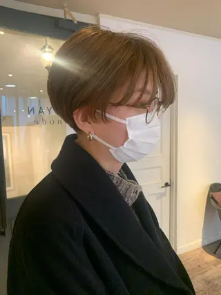 ショート カラー パーマ ヘアアレンジ メンズ キッズ ネイル マツエク・マツパ ウルフレイヤーカット /チヒロのヘアスタイル