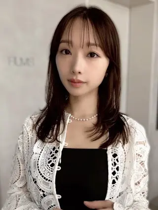 ミディアム カラー お悩み解決縮毛矯正 レイヤー達人柴崎大樹のヘアスタイル