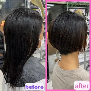 ショート 藤原 亜美🤍のヘアスタイル