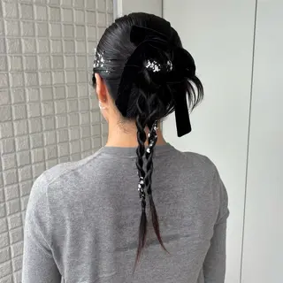 ヘアアレンジ 艶カラー🪡髪質改善 アレンジ🎀airiのヘアスタイル