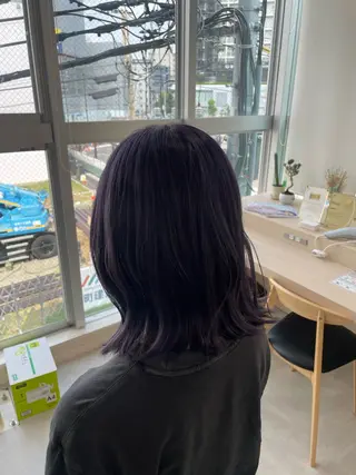 ミディアム カラー NaVIユウジ 透明感カラーのヘアスタイル