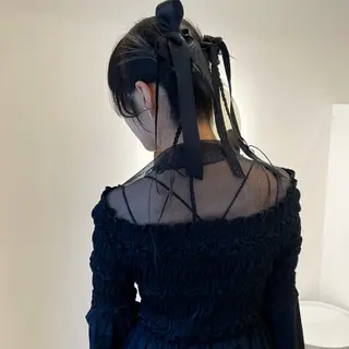 セミロング ヘアアレンジ ヘアメイク new meのヘアスタイル