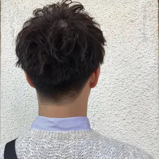 ショート カラー パーマ メンズ ニュアンスパーマ/ レイヤー/茶屋町のヘアスタイル
