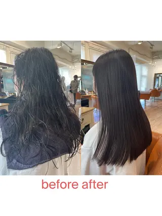 セミロング パーマ 360°キレイな ショートカットのヘアスタイル